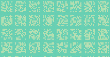 Abstract Color Halftone Dots generative art background illustration