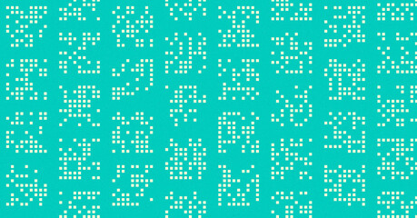 Abstract Color Halftone Dots generative art background illustration