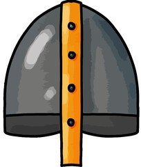hand drawn medievil helmet
