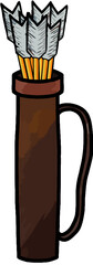 hand drawn quiver