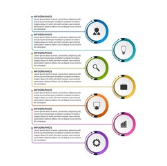 Infographic design organization chart template.