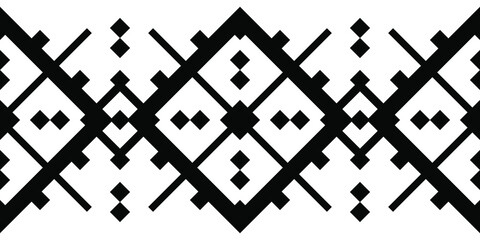 ethnic ornament from simple square shapes