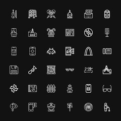 Editable 36 old icons for web and mobile