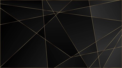 Black Premium Triangular Pattern. Elegant Dark Platinum Chic Shapes 