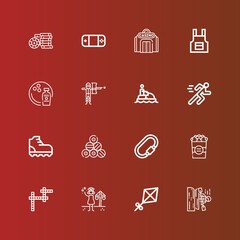 Editable 16 leisure icons for web and mobile