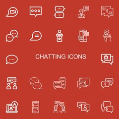 Editable 22 chatting icons for web and mobile