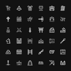 Editable 36 ancient icons for web and mobile