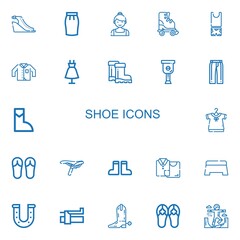 Editable 22 shoe icons for web and mobile