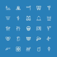 Editable 25 surveillance icons for web and mobile
