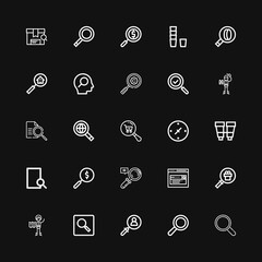 Editable 25 explore icons for web and mobile
