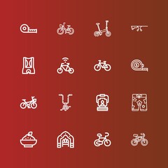 Editable 16 monochrome icons for web and mobile