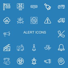 Editable 22 alert icons for web and mobile