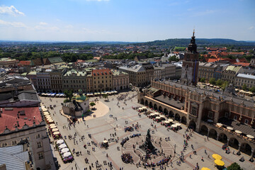 View from the Saint Mary's Church. Kraków Old Town