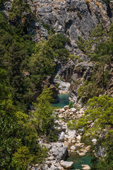 Obraz premium Saklikent Canyon is the deepest canyon in southern Turkey, Goynuk canyon Saklikent, located in District of Kemer, Antalya Province. August 2020