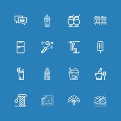Editable 16 cold icons for web and mobile