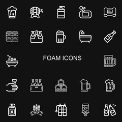 Editable 22 foam icons for web and mobile