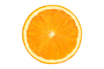 Orange slice orange isolated on white background. Orange close-up.