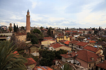 Fototapeta na wymiar View of the Antalya old town