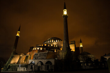 Fototapeta na wymiar View of the Sultan Ahmed Mosque