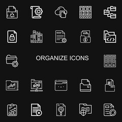Editable 22 organize icons for web and mobile