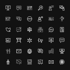 Editable 36 discussion icons for web and mobile