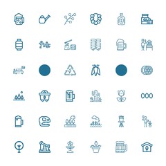 Editable 36 plant icons for web and mobile