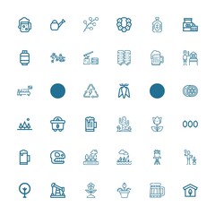 Editable 36 plant icons for web and mobile