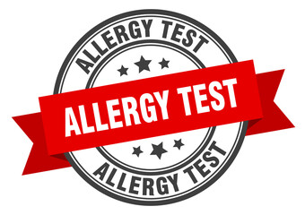 Fototapeta premium allergy test label sign. round stamp. band. ribbon