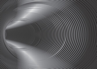 Tunnel or wormhole. Digital wireframe tunnel. 3D tunnel grid