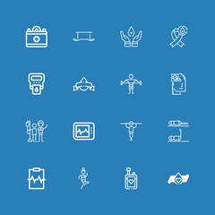 Editable 16 heartbeat icons for web and mobile