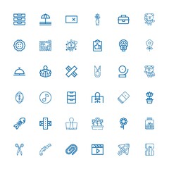 Editable 36 clip icons for web and mobile