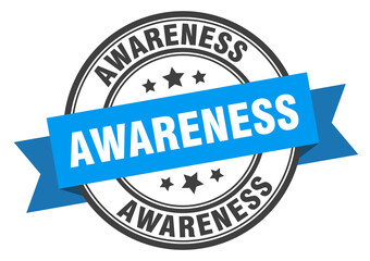 Fototapeta premium awareness label sign. round stamp. band. ribbon
