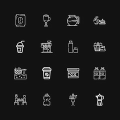 Editable 16 tea icons for web and mobile