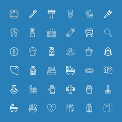 Editable 36 hygiene icons for web and mobile