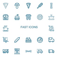 Editable 22 fast icons for web and mobile
