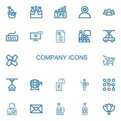 Editable 22 company icons for web and mobile