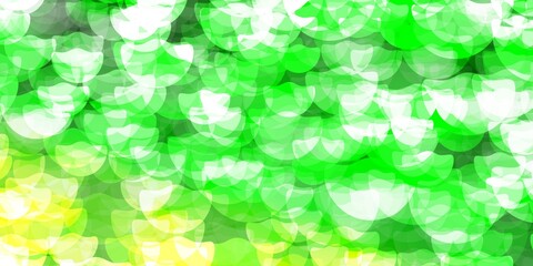 Light Green vector background with spots.