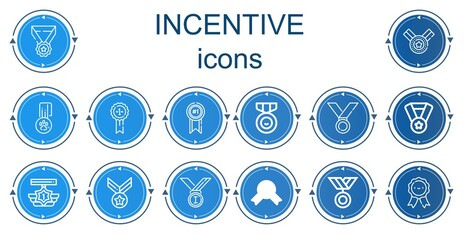 Editable 14 incentive icons for web and mobile