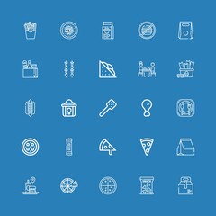 Editable 25 pizza icons for web and mobile