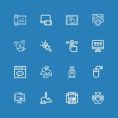 Editable 16 mouse icons for web and mobile