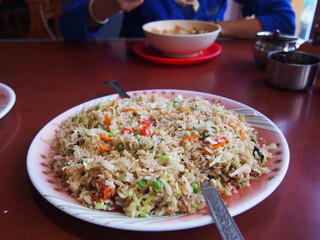 Egg fried rice, Leh, Ladakh, Jammu and Kashmir, India