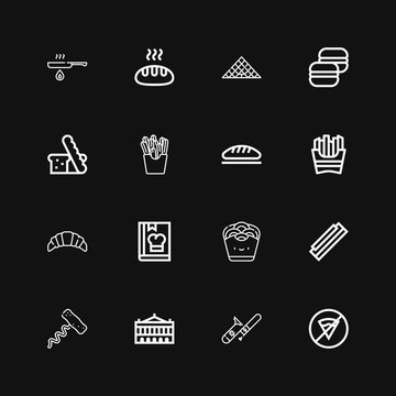 Editable 16 french icons for web and mobile