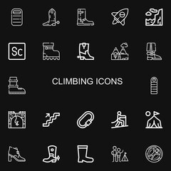 Editable 22 climbing icons for web and mobile