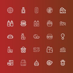 Editable 25 cheese icons for web and mobile