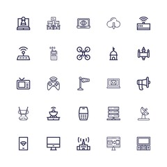 Editable 25 wireless icons for web and mobile