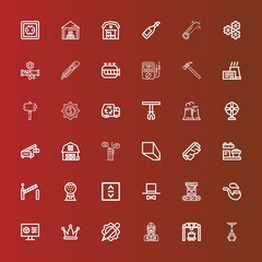 Editable 36 industrial icons for web and mobile