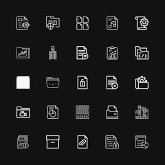 Editable 25 organize icons for web and mobile