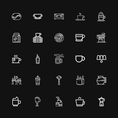 Editable 25 latte icons for web and mobile