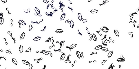 Light Blue, Red vector texture with women's rights symbols.