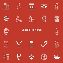 Editable 22 juice icons for web and mobile